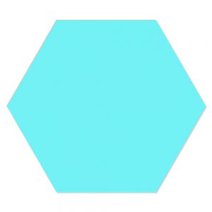 Hexagon Klinker Basic Turkos 25x22 cm