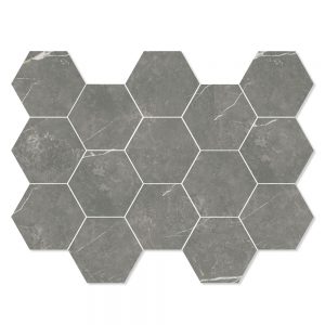 Marmor Mosaik Klinker Prestige Mörkgrå Matt 33x23 cm
