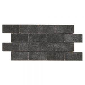 Brick Mosaik Convers Svart Matt 15x30 cm