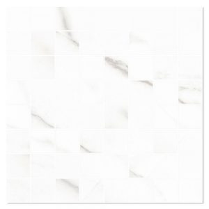 Marmor Mosaik Klinker Florens Carrara Vit Polerad 30x30