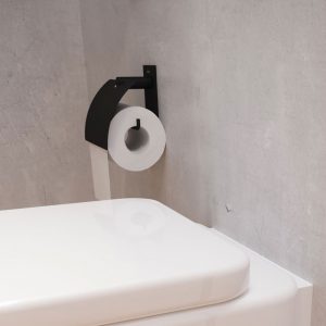 Toalettpappershållare med Lock Eden Svart Matt