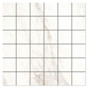 Marmor Mosaik Klinker Hera Vit Polerad Rak 30x30