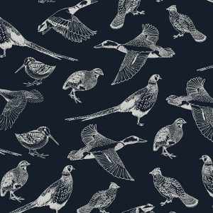 Tapet Joules Hunting Birds French Navy