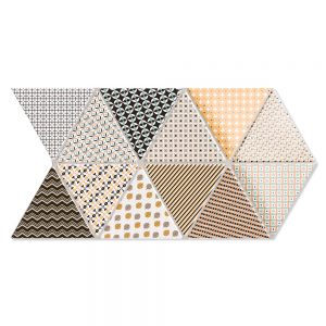 Kakel Triangle Flerfärgad Blank 28x49 cm