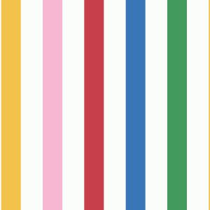 Tapet Joules Country Critters Chunky Stripe White/rainbow