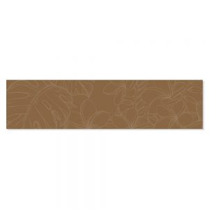 Dekor Kakel Ornate Flos Brun Matt 7.5x30 cm
