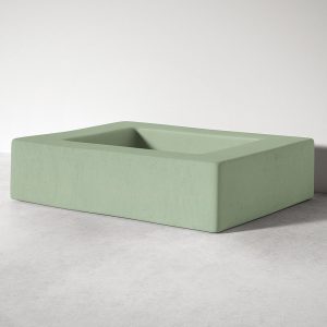 Handgjorda Cement Tvättställ Aurora Grön Matt 60 cm