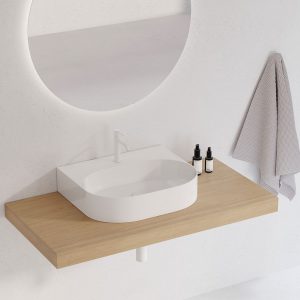 Tvättställ Ceramic Slim Vit Blank Oval 55 cm