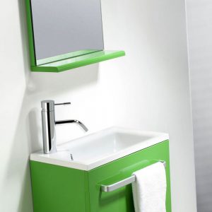 Bathco Tvättställsskåp Complements Niza Grön med Tvättställ & Speglar