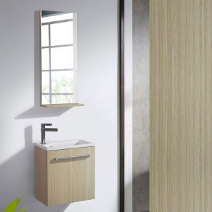 Bathco Tvättställsskåp Complements Niza Trä med Tvättställ & Speglar