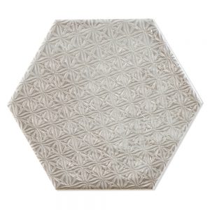 Dekor Hexagon Mix Klinker Colorain Ljusgrå Blank 20x23 cm