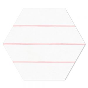 Hexagon Klinker Porto Hex 25 Rosa Linje2 25x22 cm