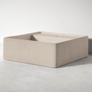 Sira Handgjorda Cement Tvättställ Dome Grå-Brun Matt 46 cm
