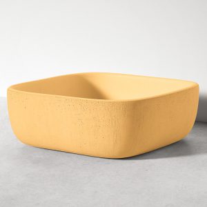 Sira Handgjorda Cement Tvättställ Isla Gul Matt 38 cm