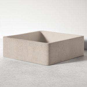 Sira Handgjorda Cement Tvättställ Volcano Grå-Brun Matt 40 cm