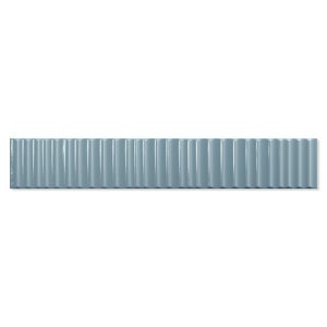 Kakel Petal Blå Blank-Relief 5x30 cm