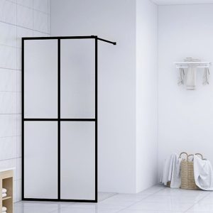 vidaXL Duschvägg till duschkabin härdat frostat glas 140x195 cm