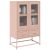 vidaXL Högskåp rosa 68x39x111,5 cm stål