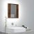 vidaXL Spegelskåp för badrum LED rökig ek 40x12x45 cm konstruerat trä